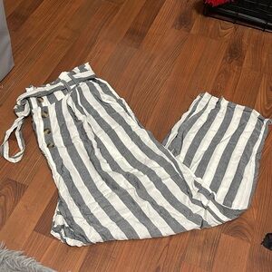 american eagle striped flowy pants